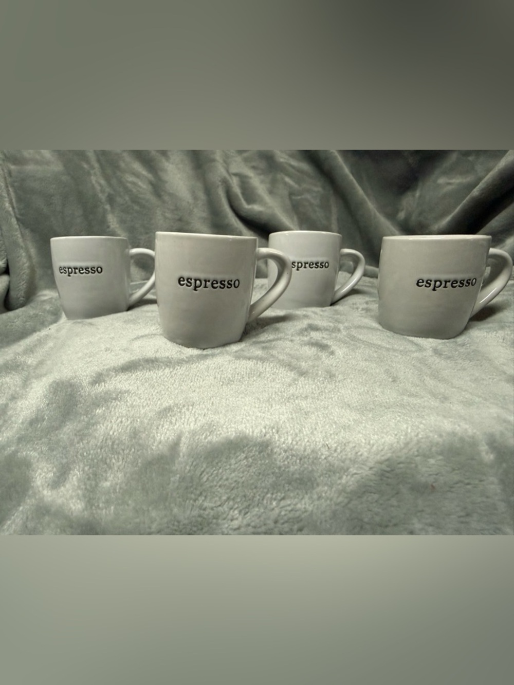 White & black Espresso Ceramic Mug - Set of 4